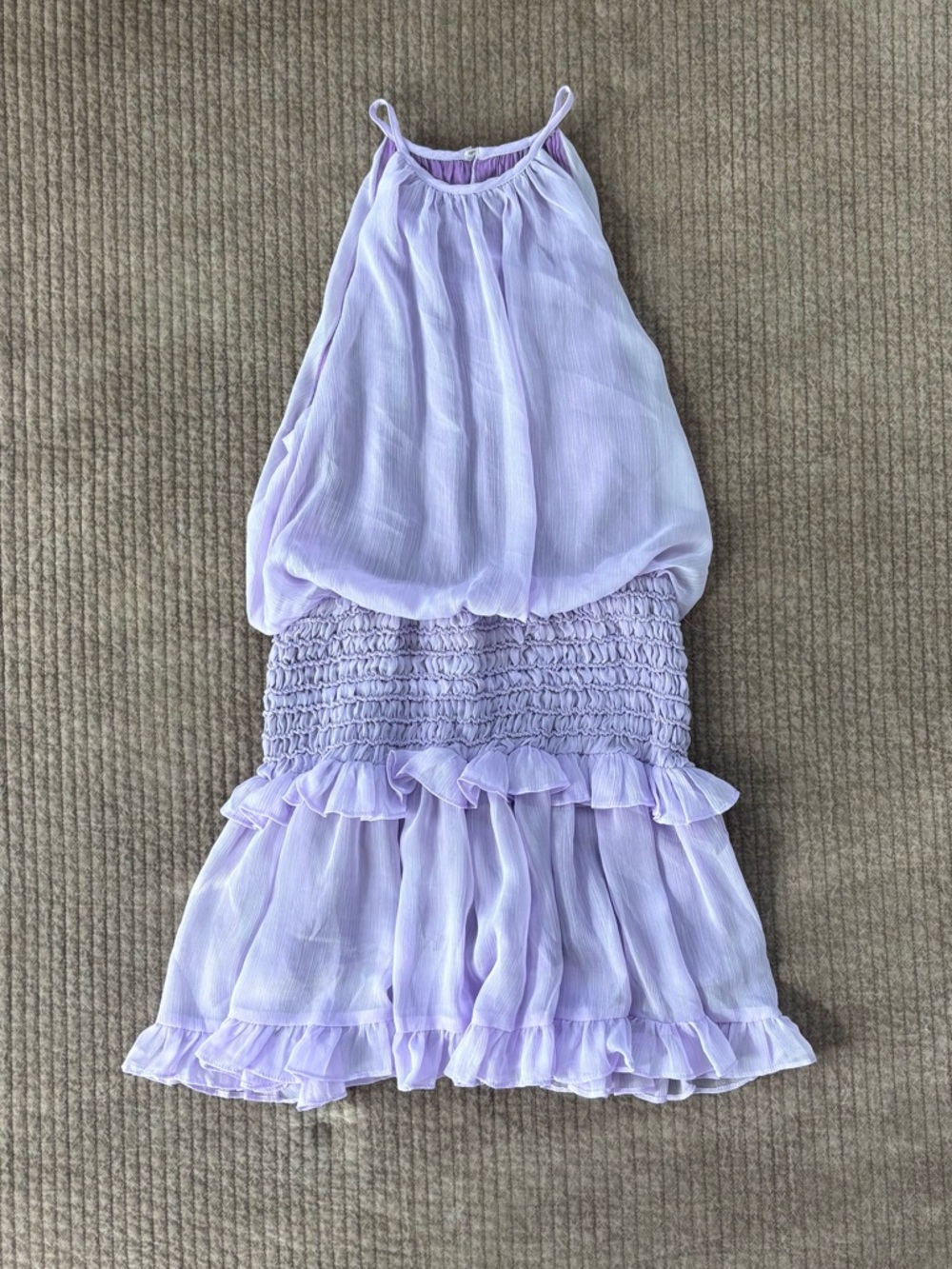 These Thee Smocked Ruffle Mini Dress - Size S